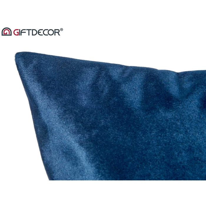 Cojín de terciopelo azul 45x45 cm - Giftdecor (8 Unidades) 3 Cojín de terciopelo azul 45x45 cm - Giftdecor (8 Unidades) 3