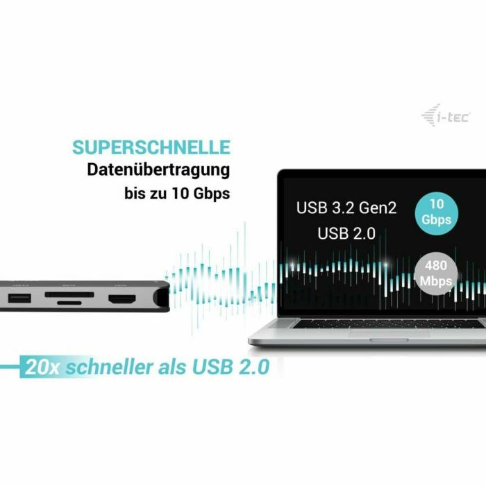 Hub USB i-Tec C31NANOTRIPLEDOCKPD Gris 2 Hub USB i-Tec C31NANOTRIPLEDOCKPD Gris 2
