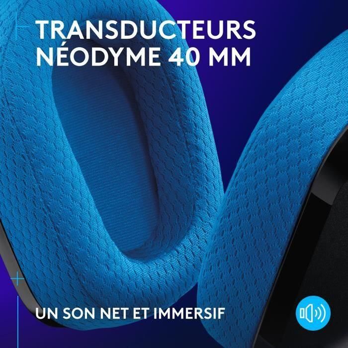 Auriculares gaming - Inalámbricos - LOGITECH G - G535 LIGHTSPEED - PC y PS5 - Negro/Azul 4 Auriculares gaming - Inalámbricos - LOGITECH G - G535 LIGHTSPEED - PC y PS5 - Negro/Azul 4