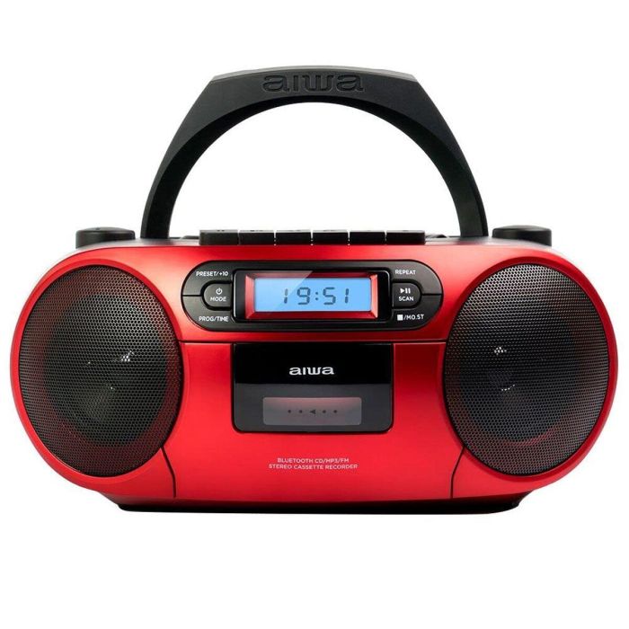 Radio Cassette Aiwa BBTC-550RD Bluetooth 4 Radio Cassette Aiwa BBTC-550RD Bluetooth 4
