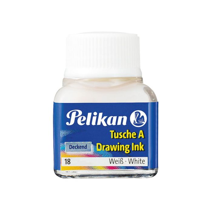 Tinta China Pelikan Blanco Bote De 10 mL 1