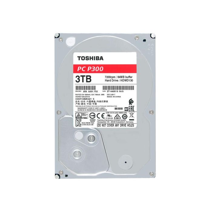 TOSHIBA - P300 - Unidad SSD interna de alto rendimiento - 2 TB - 7200 rpm - 256 MB - SMR. Caja al por menor 1