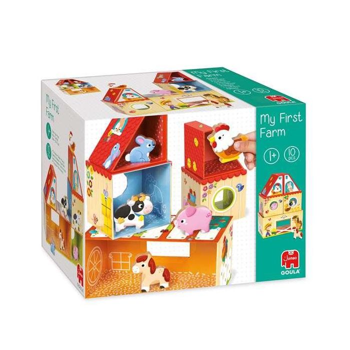 Goula Juego de Construcción de Madera "Mi Primera Granja" con 10 Piezas para Apilar y Construir, Cartón y Madera, para Niños +1 Año 0 Goula Juego de Construcción de Madera "Mi Primera Granja" con 10 Piezas para Apilar y Construir, Cartón y Madera, para Niños +1 Año 0