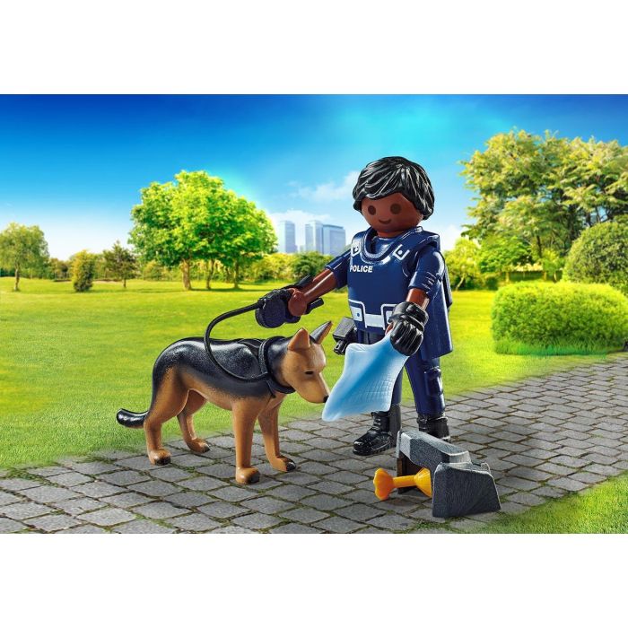 PLAYMOBIL 71162 Policía con Perro Rastreador Especial Plus - Figura Coleccionable con Accesorios (Guantes, Pistola) +4 años 2 PLAYMOBIL 71162 Policía con Perro Rastreador Especial Plus - Figura Coleccionable con Accesorios (Guantes, Pistola) +4 años 2