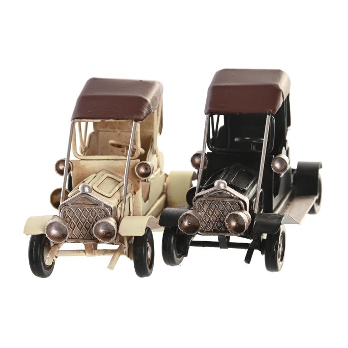 DKD Home Decor Vehiculo Decoracion Vintage Negro Blanco 4.5 x 6.5 x 11 cm (4 Unidades) 1