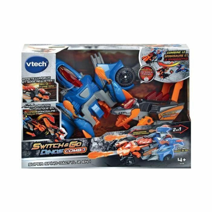 Super Robot Transformable Vtech Switch & Go Dinos Combo: SUPER SPINO-DACTYL 2 IN 1 Dinosaurio