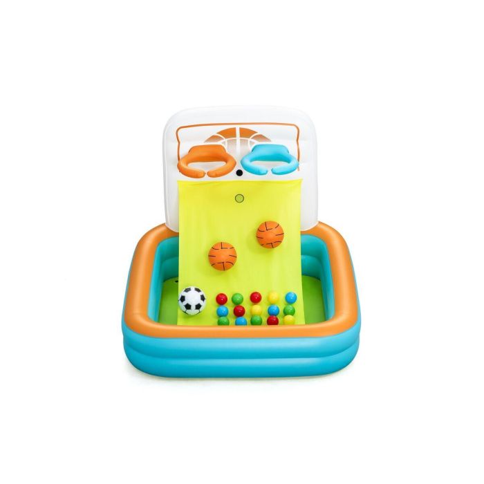 Bestway Piscina Hinchable Infantil Juegos Canastas con Pelotas y Bolas 120x107x84 cm +2 Años Jardin 52728 3