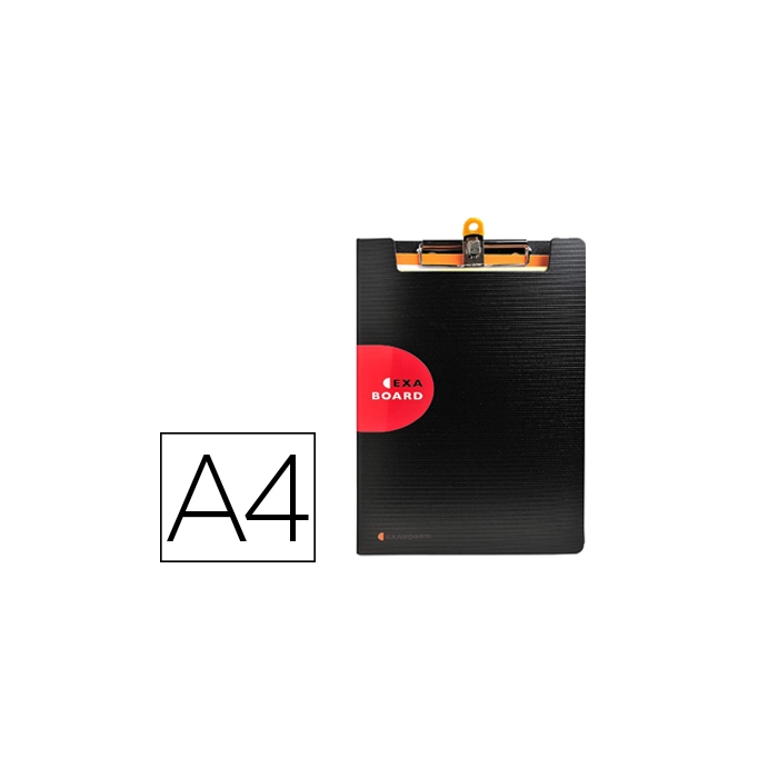 Exacompta Portanotas Exactiva con Tapa Polipropileno Negro con Pinza y Portabolígrafo DIN A4 0 Exacompta Portanotas Exactiva con Tapa Polipropileno Negro con Pinza y Portabolígrafo DIN A4 0