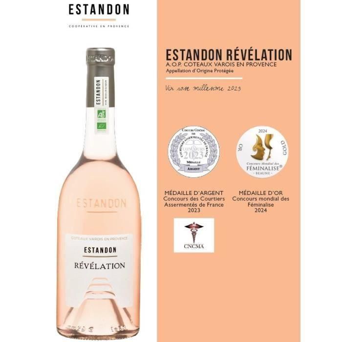 Estandon Organic Revelation 2021 - Coteaux Varois en Provence - Vino rosado de Provenza 2