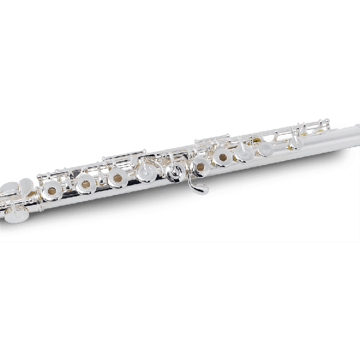 Pearl Flauta Travesera Quantz Forza F665Rbe Plata 925 Cabeza de Plata Cuerpo Plateado Mecanismo de Mi Platos Abiertos Pie de Si Estuche y Accesorios Incluidos