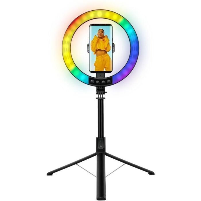 Logilink Smartphone-Ringlicht m.Selfie-Stick-Stativ.DM 20cm 3