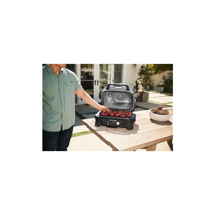 Ninja OG901EU Barbacoa Eléctrica de Exterior con Ahumador y Freidora de Aire ProConnect XL 10 Ninja OG901EU Barbacoa Eléctrica de Exterior con Ahumador y Freidora de Aire ProConnect XL 10
