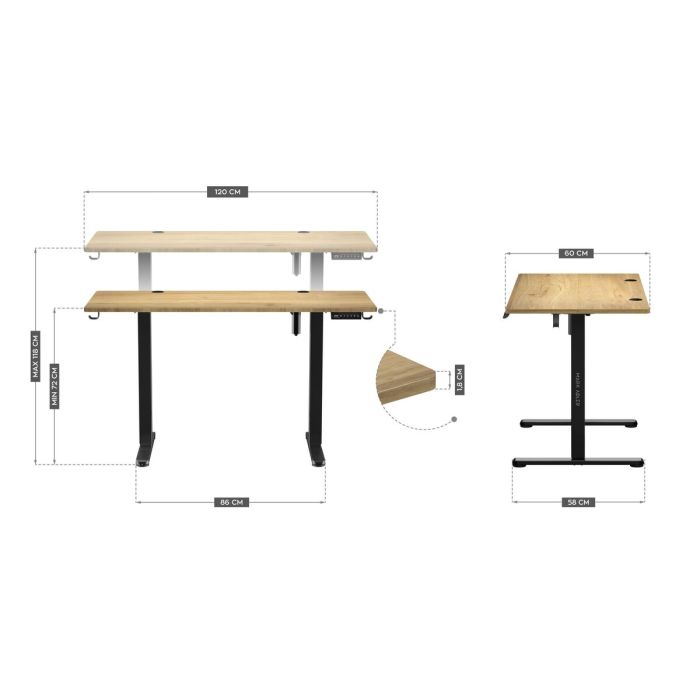 Mesa de Escritorio Mark Adler MA-LEADER 7.0 Negro Bronce