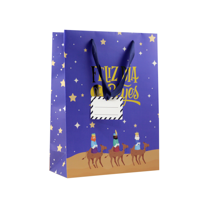Bismark 333600 Bolsa de Papel para Reyes Magos M (27x12x37 cm) Foil con Tarjeta Colgante Colores Surtidos 0 Bismark 333600 Bolsa de Papel para Reyes Magos M (27x12x37 cm) Foil con Tarjeta Colgante Colores Surtidos 0