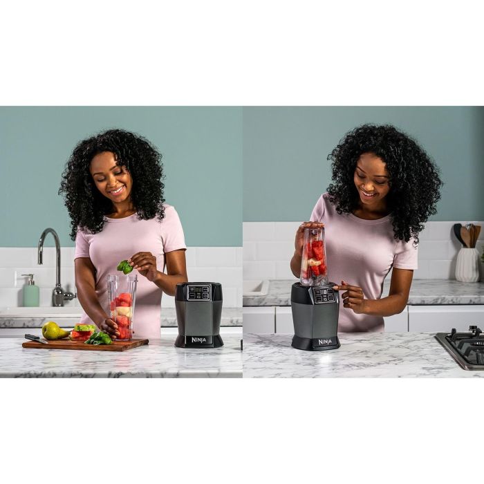 Ninja BN495EU Batidora de Vaso con Auto-iQ 1000W, 2 Vasos de 700ml para Llevar 6 Ninja BN495EU Batidora de Vaso con Auto-iQ 1000W, 2 Vasos de 700ml para Llevar 6
