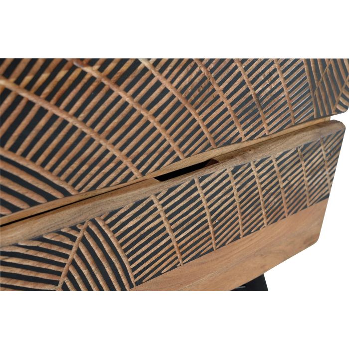 Giner y Colomer Cómoda de Acacia con Patas Metálicas, 6 Cajones, Natural, 86x125x40 cm 6 Giner y Colomer Cómoda de Acacia con Patas Metálicas, 6 Cajones, Natural, 86x125x40 cm 6