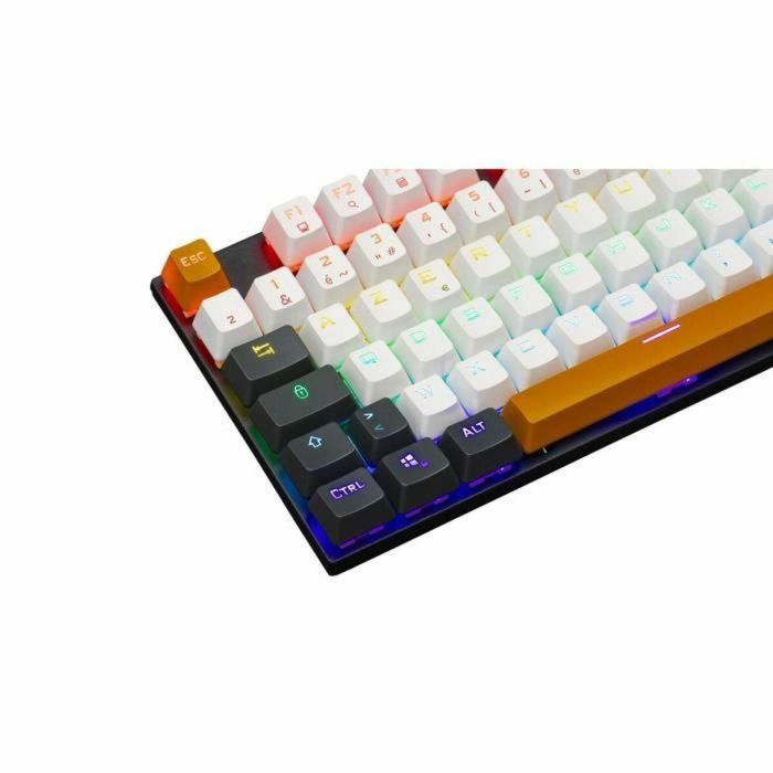 The G-Lab KEYZ-MERCURY-C/FR Teclado Gaming Mecánico TKL con Layout FR, 3 colores Blanco+Negro+Naranja 4 The G-Lab KEYZ-MERCURY-C/FR Teclado Gaming Mecánico TKL con Layout FR, 3 colores Blanco+Negro+Naranja 4