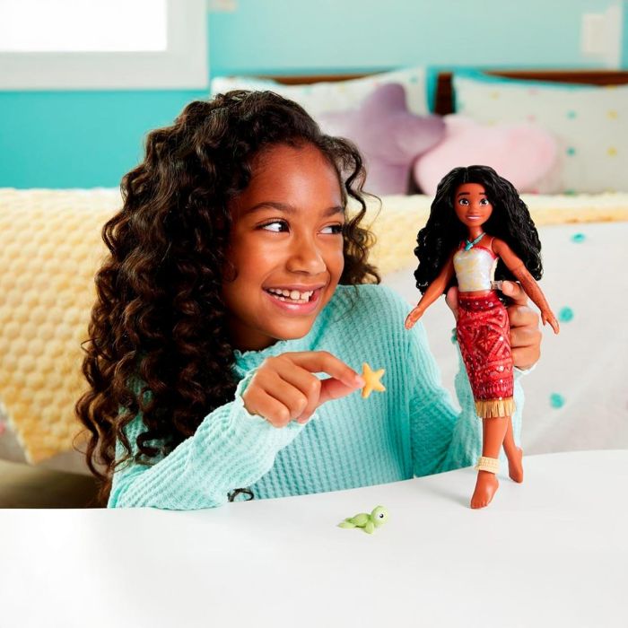 Mattel JFF08 Muñeca Princesa Vaiana Nadadora Disney Princess Cambia de Color 5