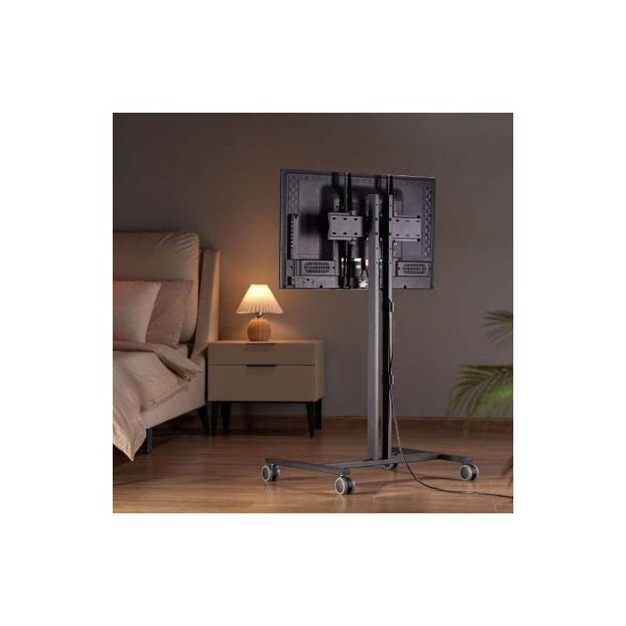 Aisens FT55TE-213 Soporte de Suelo Móvil Inclinable para TV/Monitor 32-55 pulgadas, 35kg, VESA 400x400mm, Negro 2