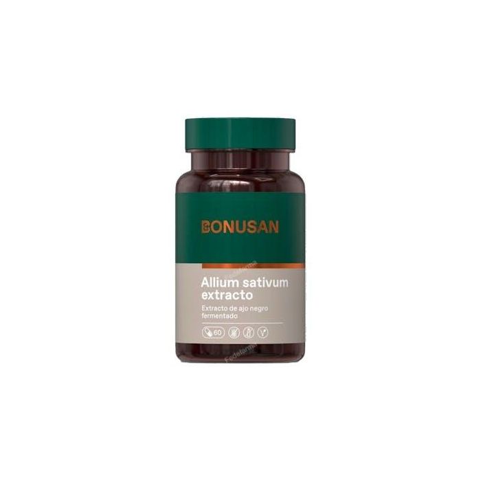 BONUSAN Allium Sativum Ajo Negro Fermentado ABG+ 60 Cápsulas, sin olor, protección antioxidante e inmunitario