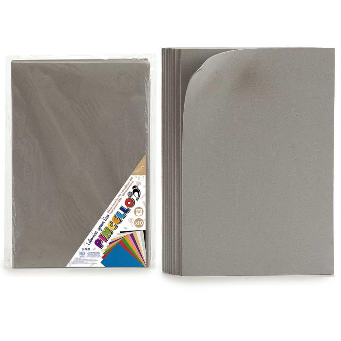 Juego 10 Láminas Goma Eva Gris 45x65 cm Pincello (12 Unidades) Juego 10 Láminas Goma Eva Gris 45x65 cm Pincello (12 Unidades)