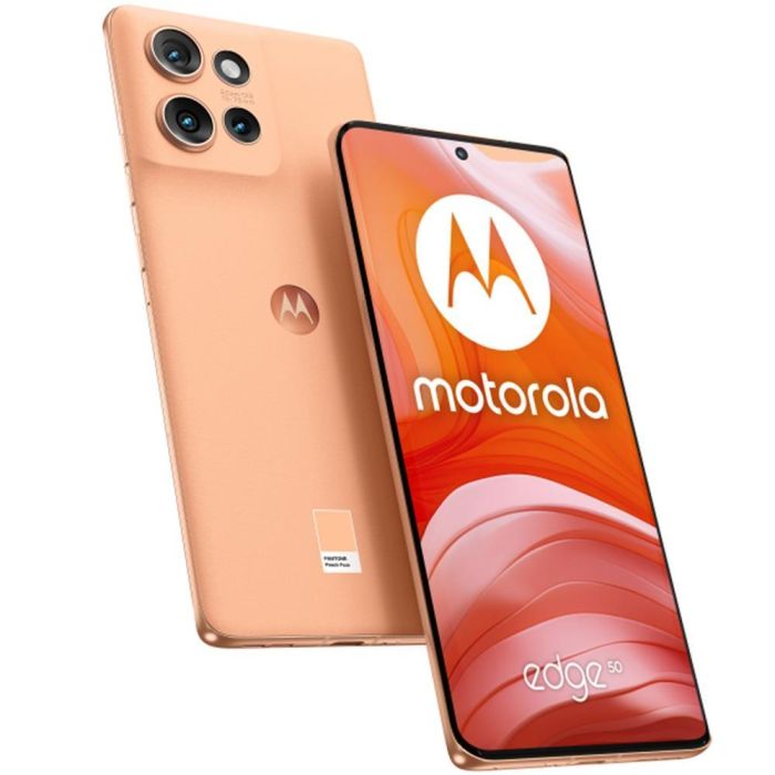 Motorola Edge 50 Smartphone Android 14 5G, Pantalla pOLED 6.67" (16.9 cm) Super HD, 12GB RAM, 512GB Almacenamiento, Carga 68W, 5000mAh, Durazno 0 Motorola Edge 50 Smartphone Android 14 5G, Pantalla pOLED 6.67" (16.9 cm) Super HD, 12GB RAM, 512GB Almacenamiento, Carga 68W, 5000mAh, Durazno 0