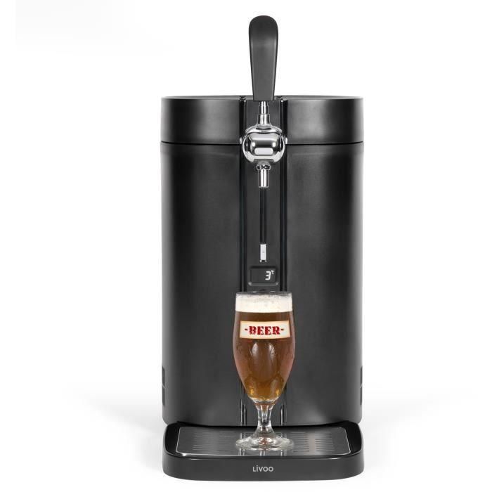 Livoo LIV3523930109034 Grifo de Cerveza para Barriles Autopresurizados 5L - 60W, Temp. 3-12°C, 30 Días Almacenamiento, Bandeja Extraíble 1