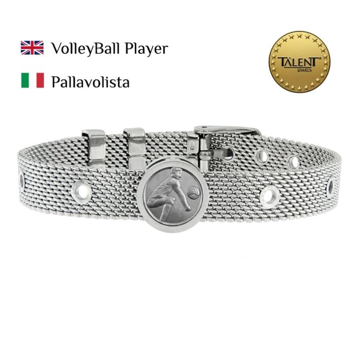 Pulsera Unisex VolleyBall Player Talent Jewels TJA-1-12-03-1-235 Plateado 1 Pulsera Unisex VolleyBall Player Talent Jewels TJA-1-12-03-1-235 Plateado 1