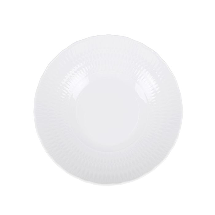 Vajilla Santa Clara Sofia 55 Piezas - Porcelana Blanca Relieve, Resistente Lavavajillas y Microondas 11