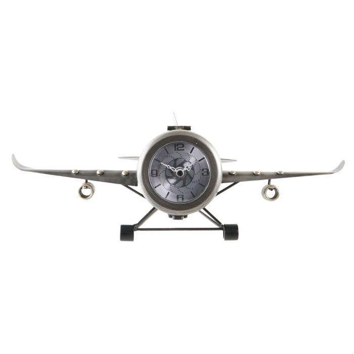 DKD Home Decor Reloj Sobremesa Loft de Hierro Dorado Plateado con detalle de Avión - 2 Unidades (23x42x14 cm) 1 DKD Home Decor Reloj Sobremesa Loft de Hierro Dorado Plateado con detalle de Avión - 2 Unidades (23x42x14 cm) 1