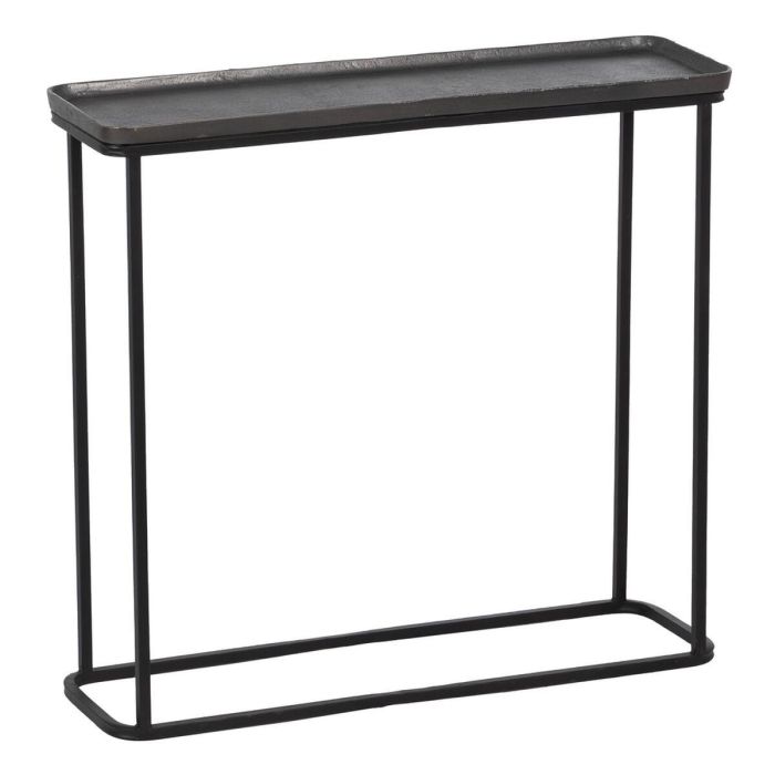 Recibidor 84 x 26 x 78 cm Negro Gris Metal (2 Unidades) 7