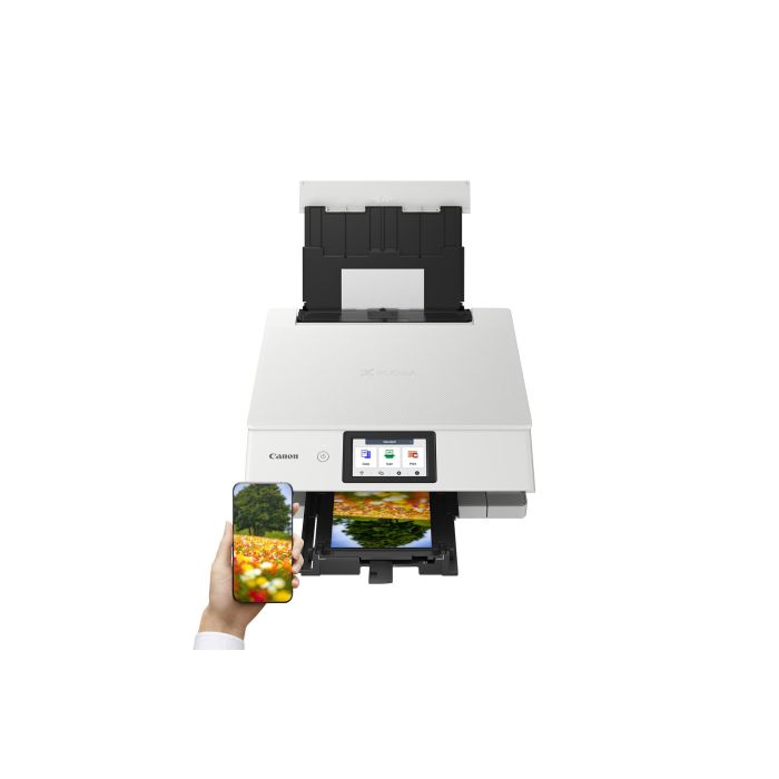 Canon PIXMA TS8751 Impresora Multifunción Inyección de Tinta Wi-Fi Dúplex 6 Tintas Pantalla Táctil Nube CD Color Blanco 3 Canon PIXMA TS8751 Impresora Multifunción Inyección de Tinta Wi-Fi Dúplex 6 Tintas Pantalla Táctil Nube CD Color Blanco 3