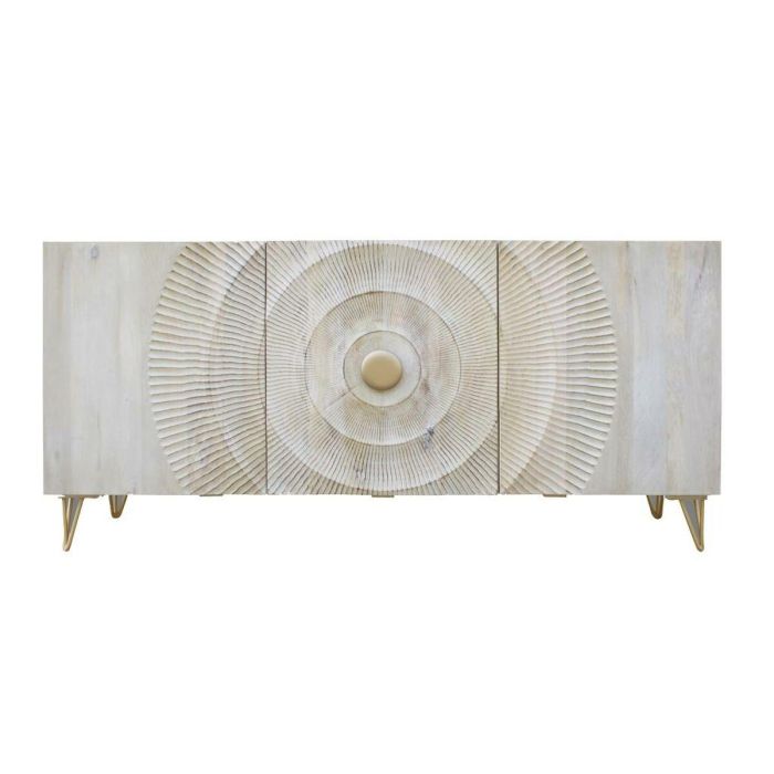 Buffet Colonial DKD Home Decor Blanco Dorado 45 x 75 x 160 cm 1