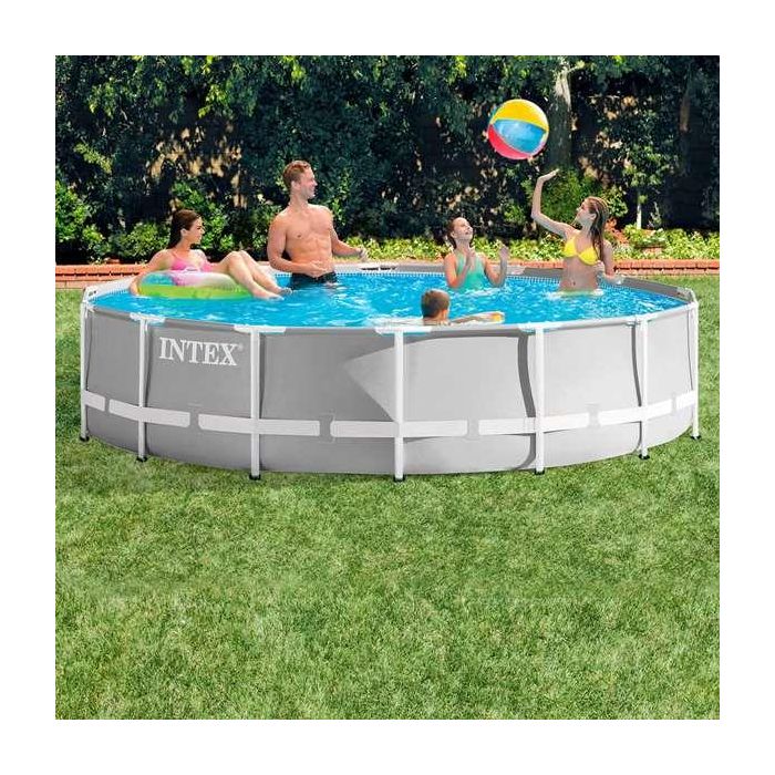 Piscina Desmontable Intex Prism Frame 14.614 l Gris 457 x 107 cm 5 Piscina Desmontable Intex Prism Frame 14.614 l Gris 457 x 107 cm 5