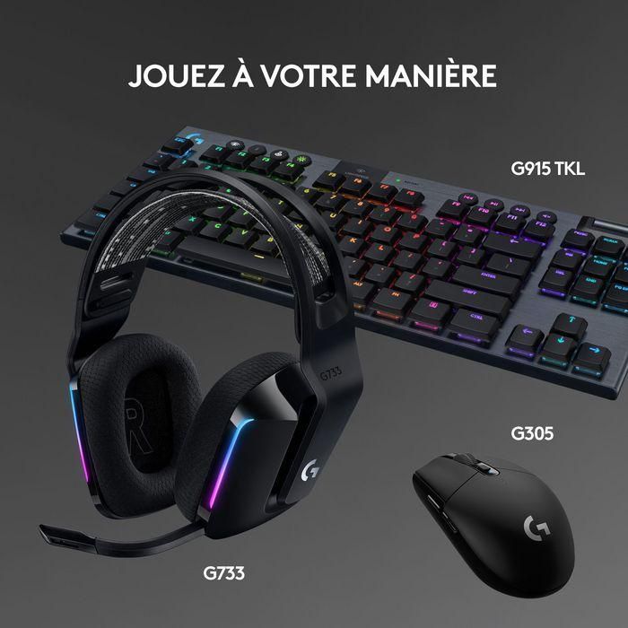 Logitech G G733 Auricular Gaming Inalámbrico con Micrófono Desmontable Blue VO!CE, RGB LIGHTSYNC, 29h Batería, para PC y Consola - Negro 21
