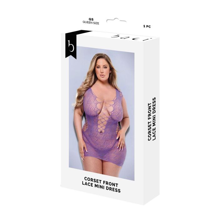 Conjunto de Lencería Baci Lingerie Lace Mini Dress Morado (Queen) Conjunto de Lencería Baci Lingerie Lace Mini Dress Morado (Queen)