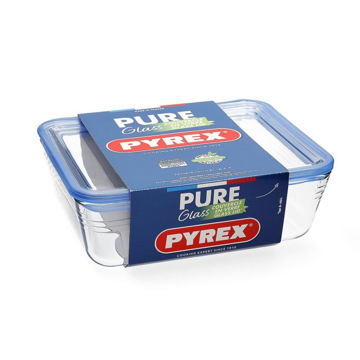 Fiambrera Hermética Pyrex Pure Glass Transparente Vidrio (800 ml) (6 Unidades) 2 Fiambrera Hermética Pyrex Pure Glass Transparente Vidrio (800 ml) (6 Unidades) 2