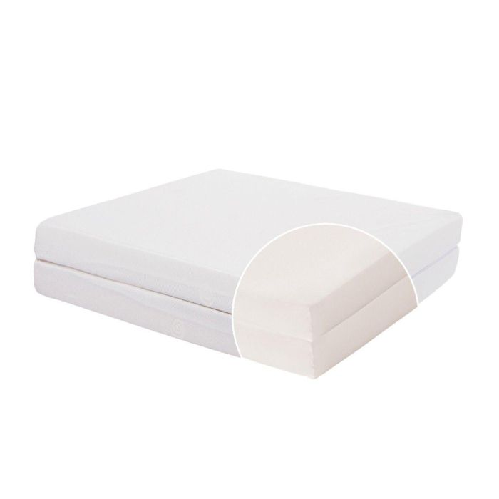 Candide Colchón Plegable 2 Piezas Crudo 60x120x7 cm, Funda Extraíble PVC, Portátil con Asa, Densidad 16 kg/m³ 3
