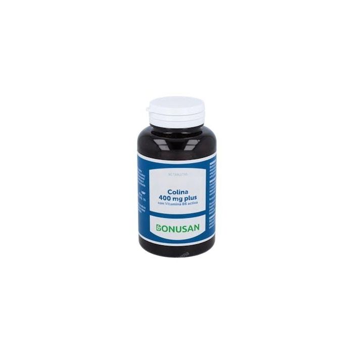 BONUSAN Colina 400 mg Plus con VitaCholine® - 90 Comprimidos. Mantiene la función hepática normal y función psicológica.