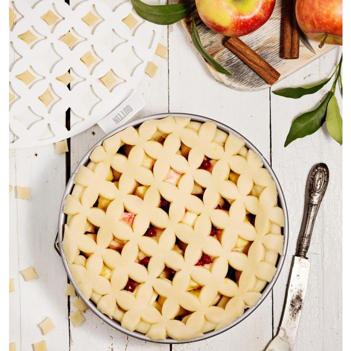 Quttin Cortador de Masa para Pastel Celosía Redondo 30.2 cm x 34 cm x 2 cm (6 Unidades)