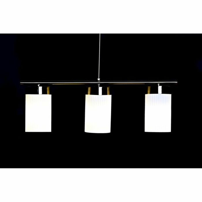 DKD Home Decor Lámpara de Techo Moderna Dorada y Blanca de Metal y Cristal, 60x15x25 cm, Cable 100 cm 5 DKD Home Decor Lámpara de Techo Moderna Dorada y Blanca de Metal y Cristal, 60x15x25 cm, Cable 100 cm 5