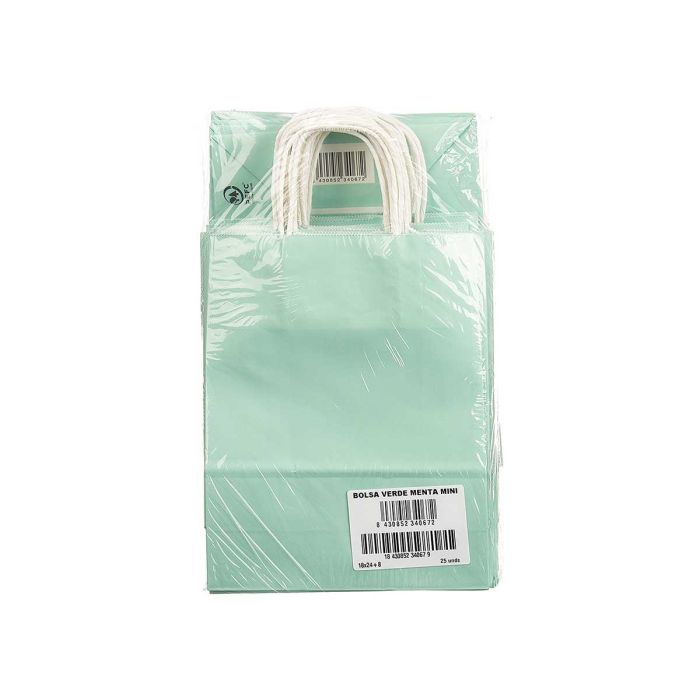 Bolsa Papel Verde Menta Mini 18X24Cm Pincello (150 Unidades) 2 Bolsa Papel Verde Menta Mini 18X24Cm Pincello (150 Unidades) 2