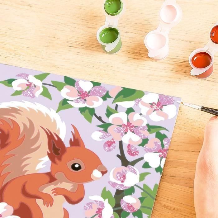 CreArt Kids - Ardilla en primavera (18 x 24 cm), kit para pintar por números, a partir de 9 años, 25837, Ravensburger 4 CreArt Kids - Ardilla en primavera (18 x 24 cm), kit para pintar por números, a partir de 9 años, 25837, Ravensburger 4