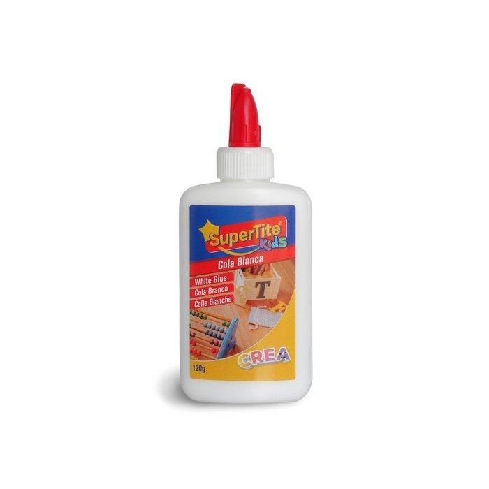 Supertite Cola blanca escolar 120 g para manualidades y trabajos escolares A2427