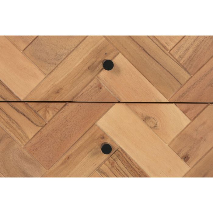 DKD Home Decor Mesita de Noche Moderna Espiga 40 x 50 x 50 cm Acacia y Metal 3