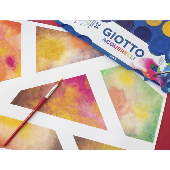 Acuarela Giotto 24 Colores Con Pincel Estuche De Plastico 5