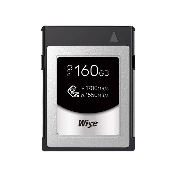 Wise CFexpress Type B PRO 160GB CFX-B160P 1700MB/s Lectura, 1550MB/s Escritura, Resistente al agua y golpes