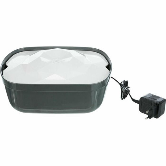 Fuente para Mascotas Trixie Polygon Blanco Gris Silicona Melamina 2,5 L 28 x 11 x 22 cm 35