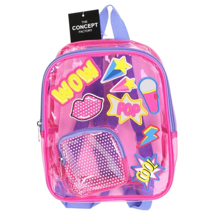 The Concept Factory Mochila Infantil Parches Trans PVC 1