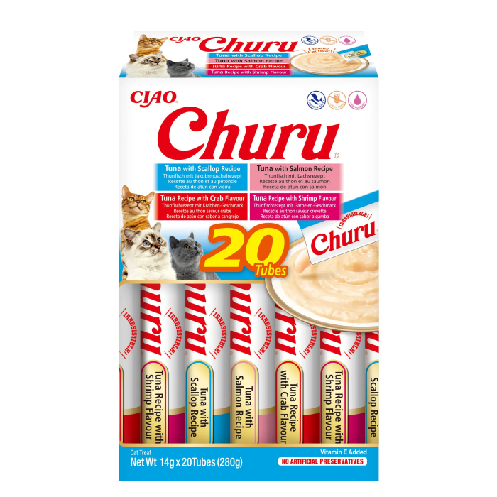 Churu Cat Variedades De Atun Con Marisco 20x14 gr